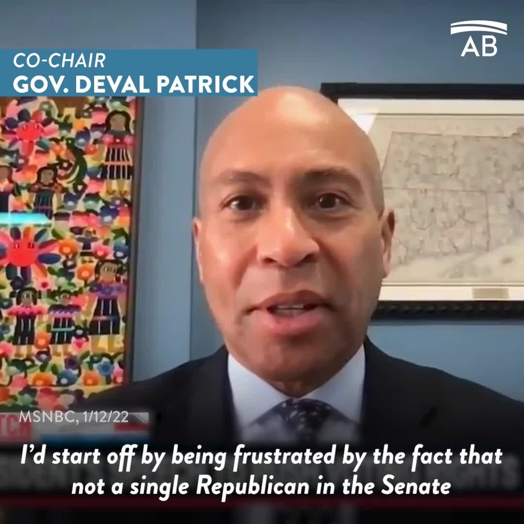 Co-Chair @DevalPatrick: "Not a single Republican...has been willing to stand up for something so central to a functioning participatory democracy, and that's fair access to the ballot."