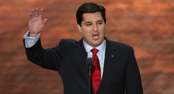 TAMPA, FL - AUGUST 28:  Republican candidate for Congress from North Carolina David Rouzer speaks during the Republican National Convention at the Tampa Bay Times Forum on August 28, 2012 in Tampa, Florida. Today is the first full session of the RNC after the start was delayed due to Tropical Storm Isaac.  (Photo by Mark Wilson/Getty Images)